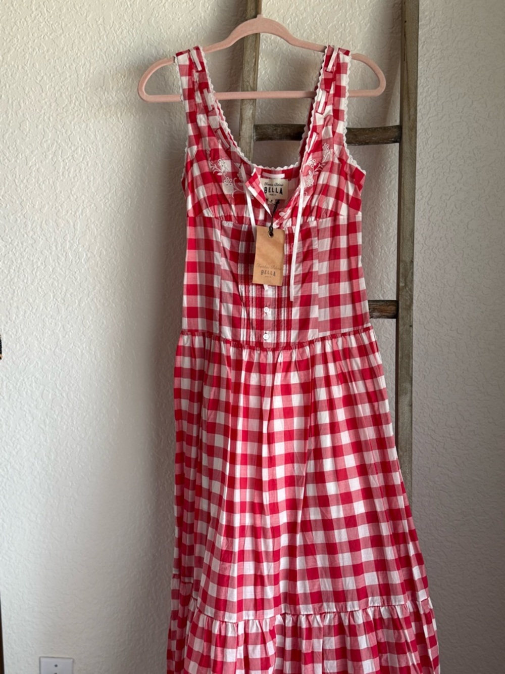 Frankie's Bikinis x Bella Hadid Gingham Maxi Dress - Picture 2 of 10